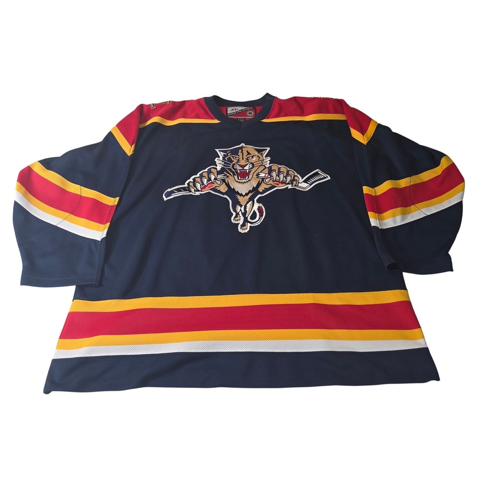 Vintage Pro Player Florida Panthers Hockey Jersey Mens XL Rare Navy Blue NHL
